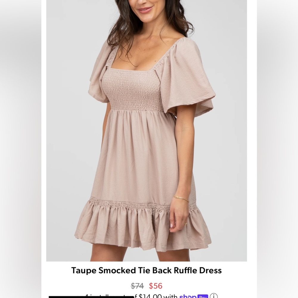 Pink blush baby doll dress